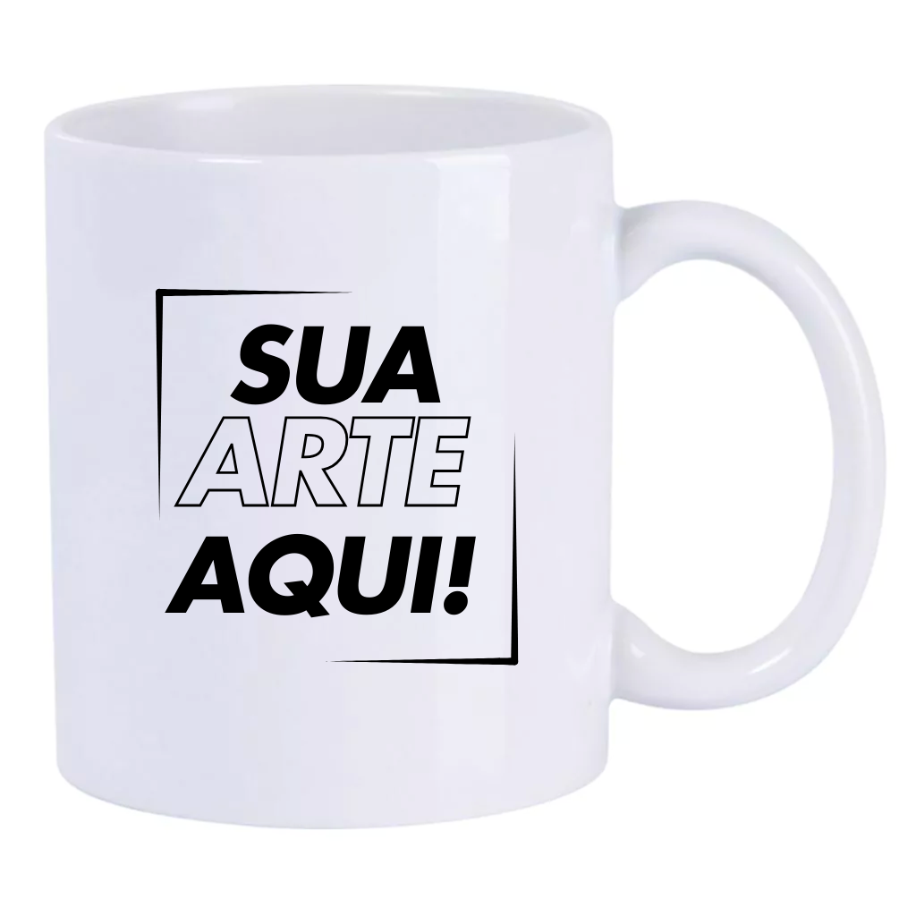 Caneca Cerâmica Branca 325ml