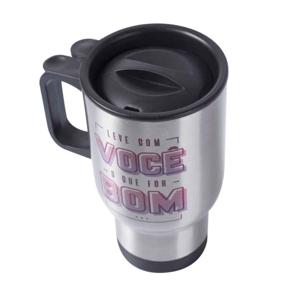 Caneca Térmica de Inox com Tampa 475ml - Imagem 3
