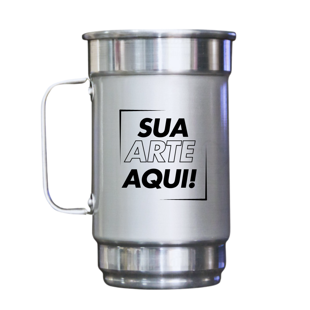 Caneca de Chopp Alumínio Prata 750ml