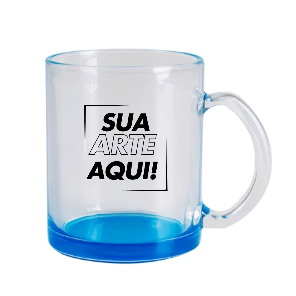 Caneca de Vidro Base Color 300ml