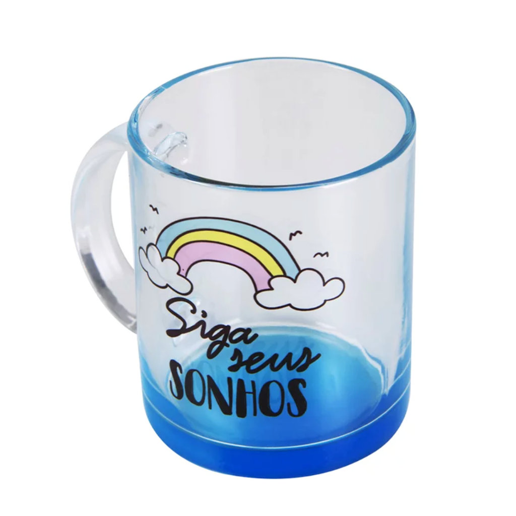 Caneca de Vidro Base Color 300ml - Imagem 5