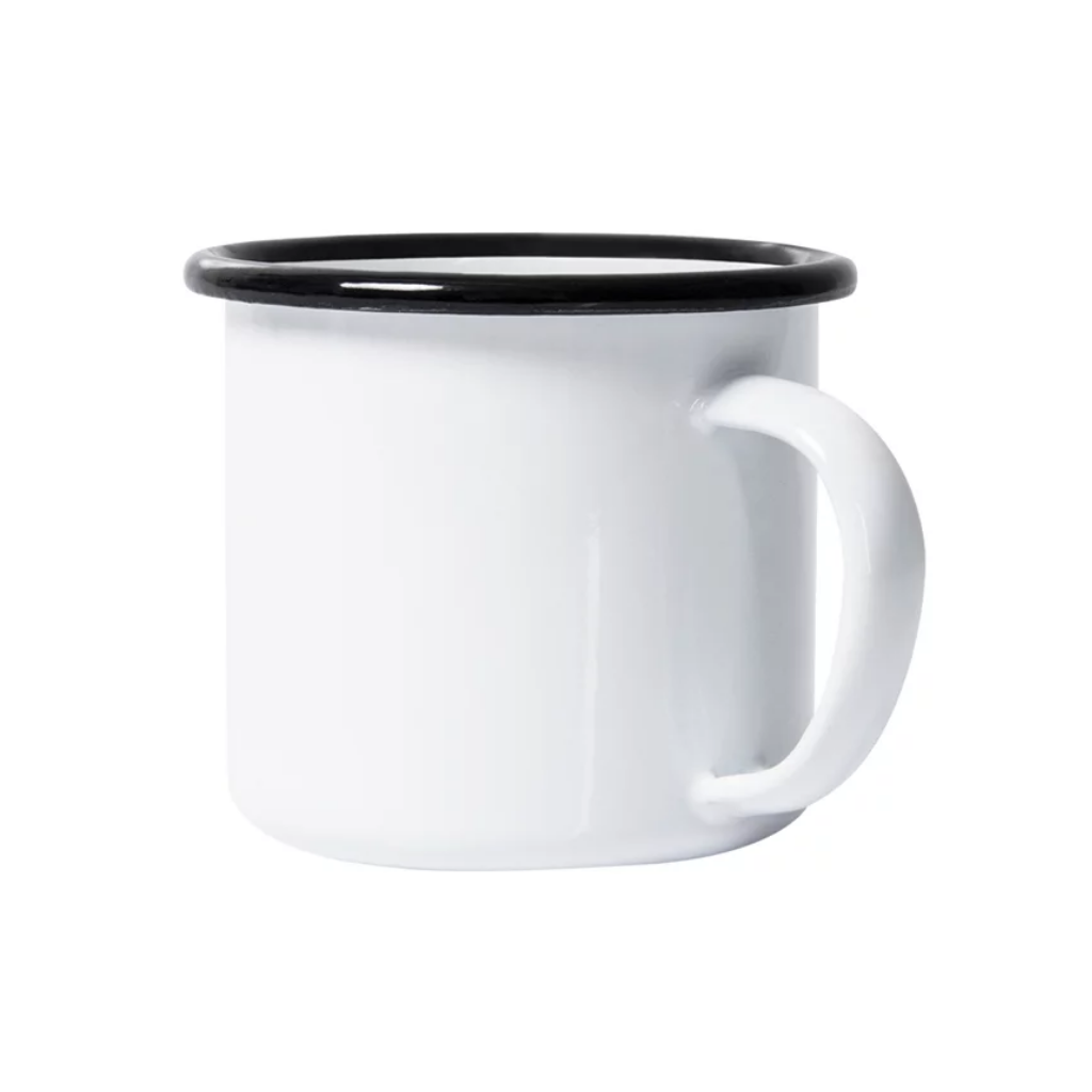 Caneca Esmaltada Borda Preta 235ml - Imagem 3