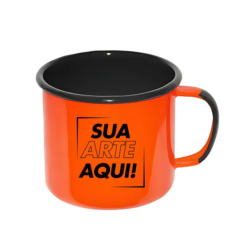 Caneca Esmaltada de Aço 370ml
