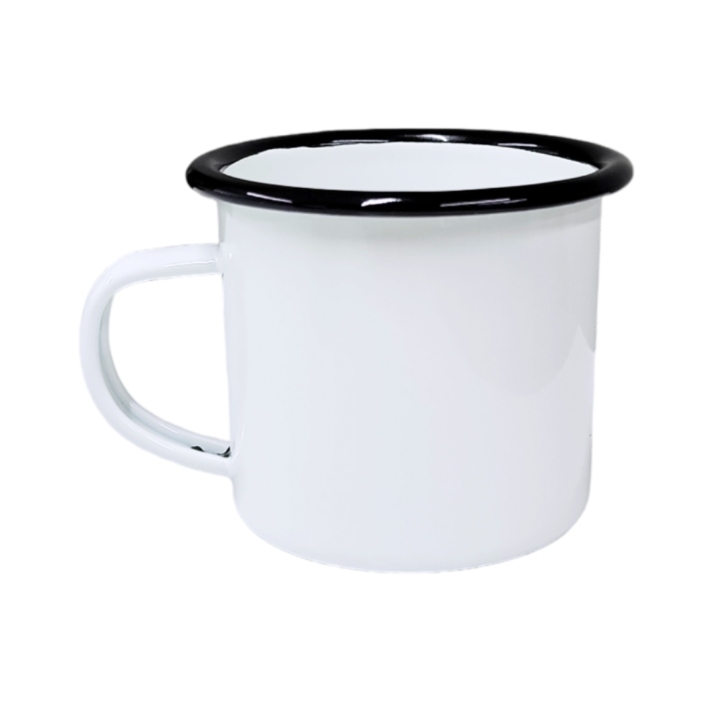 Caneca Esmaltada Borda Preta 235ml - Imagem 4