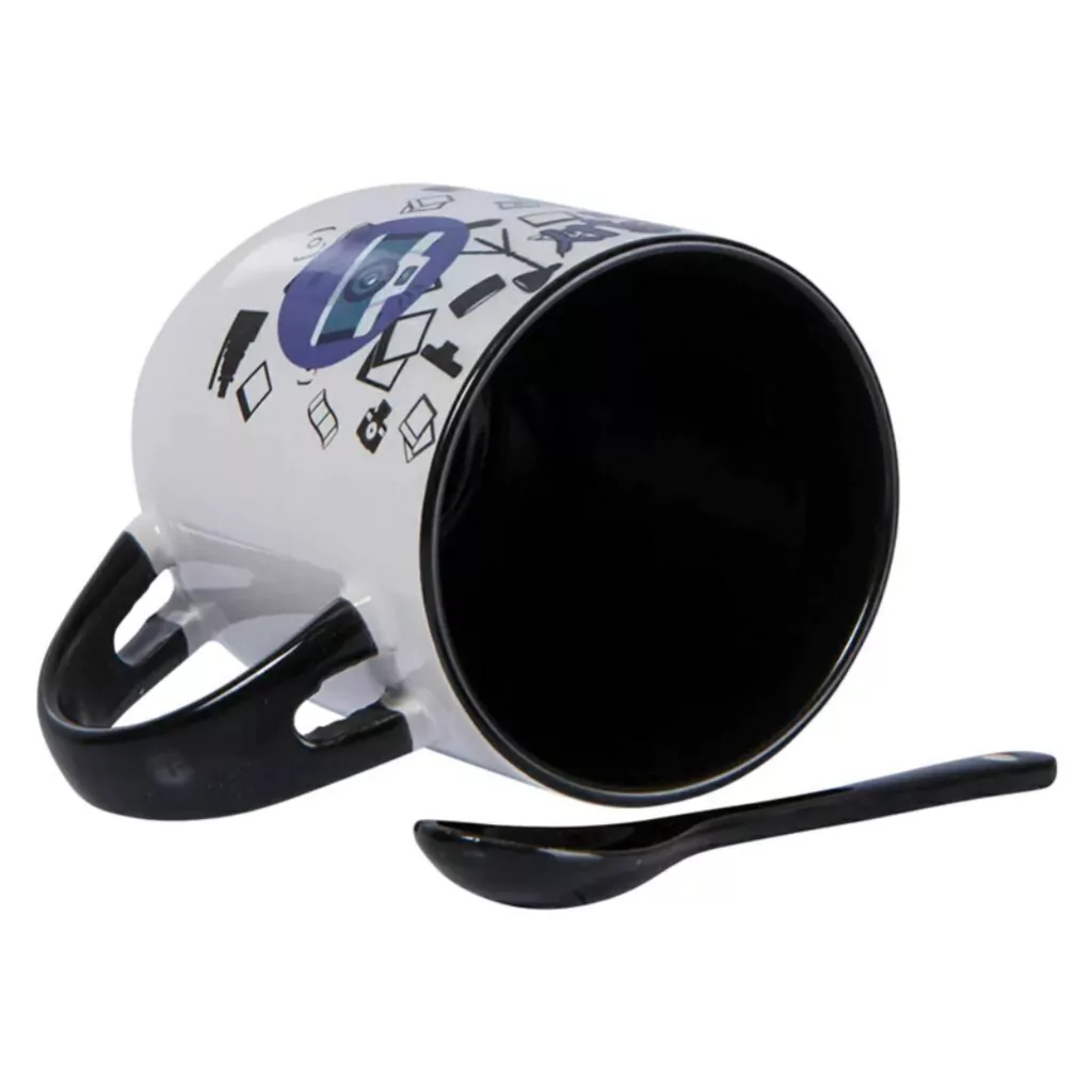 Caneca Cerâmica Curva com Colher 325ml - Imagem 5