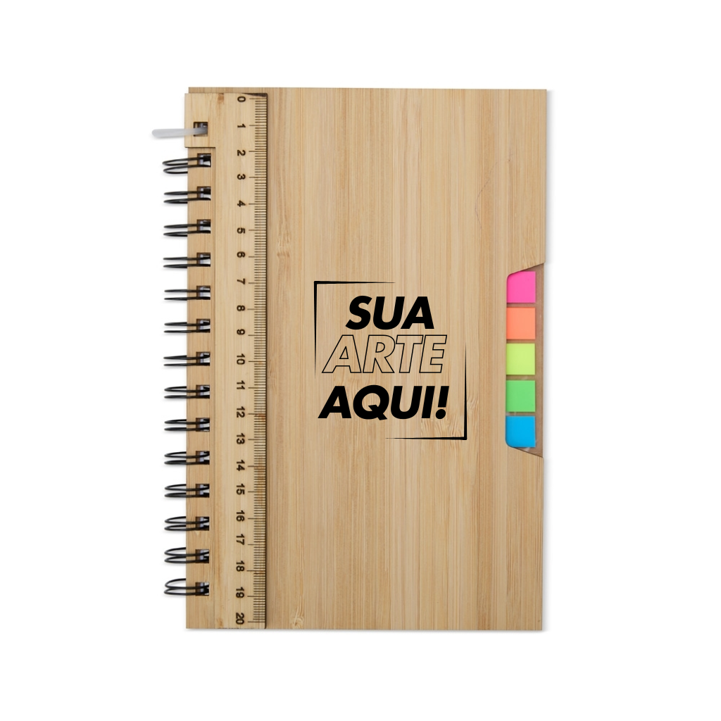 Caderno A5 Bambu com Régua