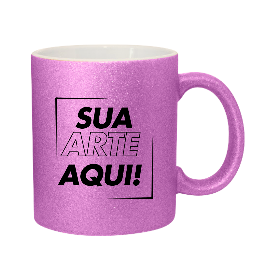 Caneca Cerâmica Glitter 325ml