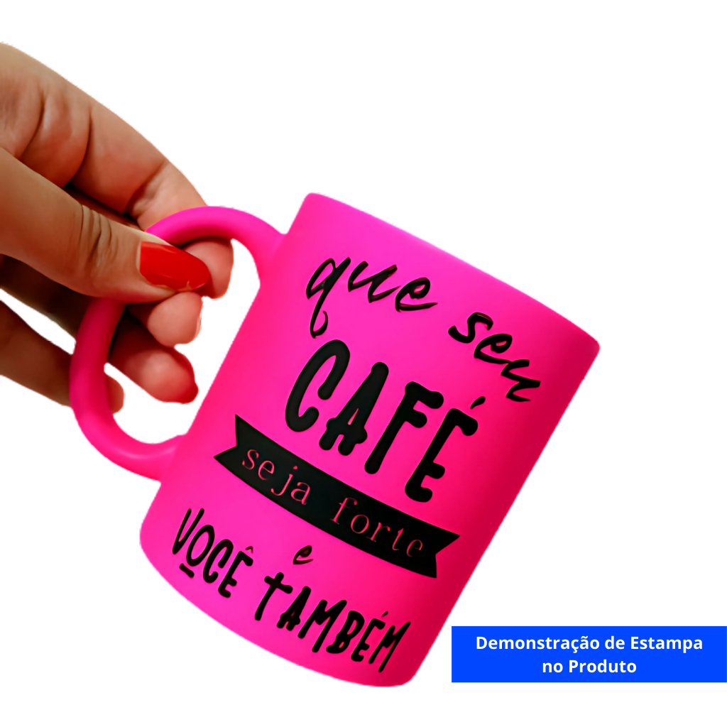 Caneca Cerâmica Neon 325ml - Imagem 3