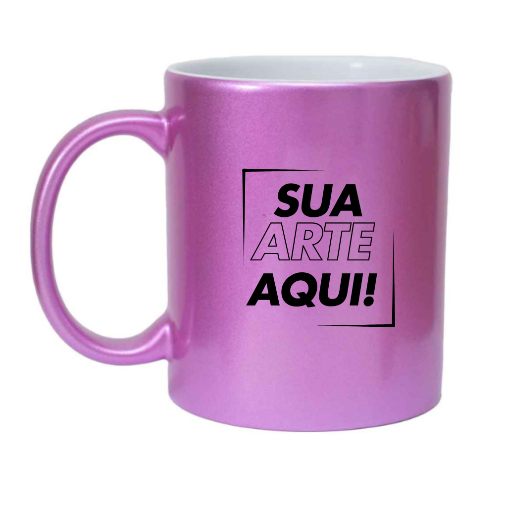 Caneca Cerâmica Perolada 325ml