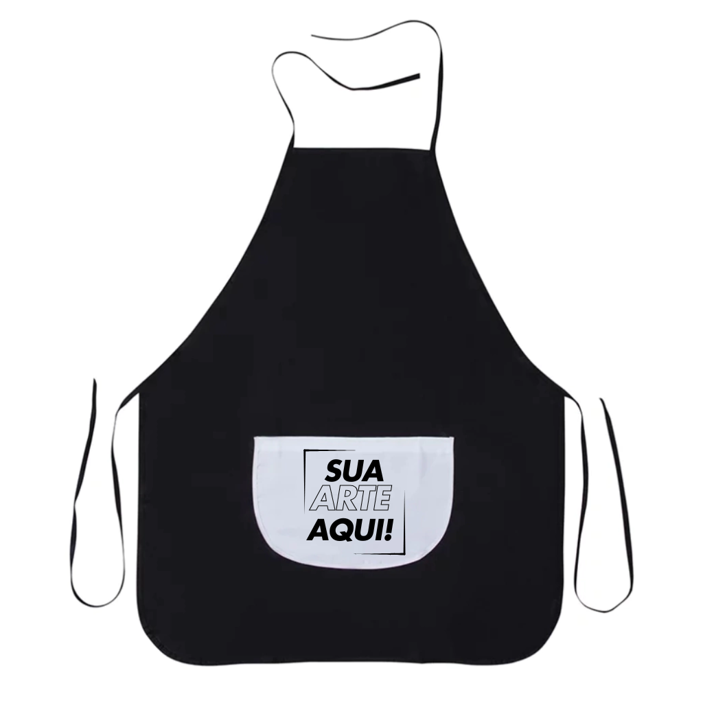 Avental Preto com Bolso