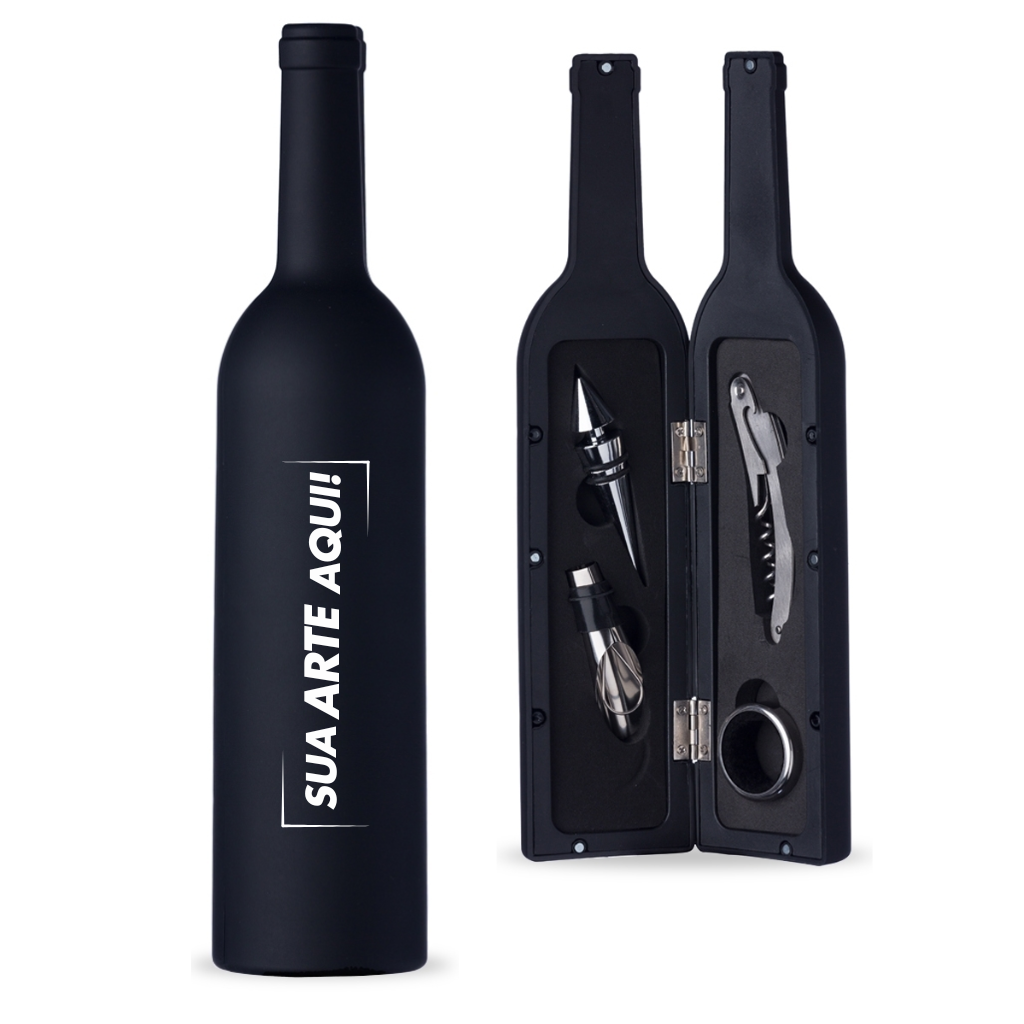 Kit Vinho Garrafa 4 Peças