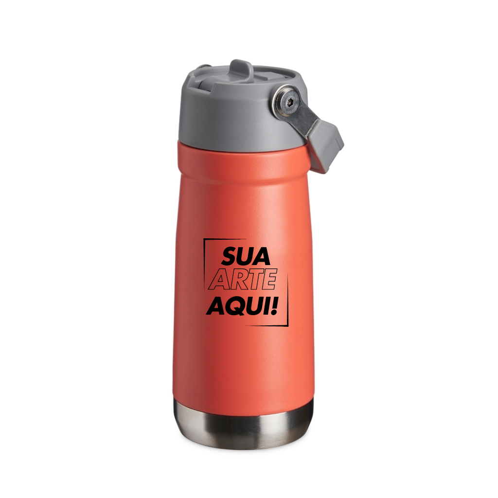 Garrafa Térmica com Alça e Canudo 550ml