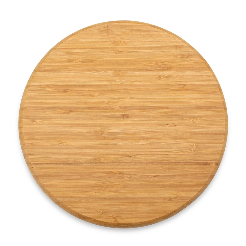 Petisqueira de Bambu Redonda com Divisória 32x32cm - Imagem 4