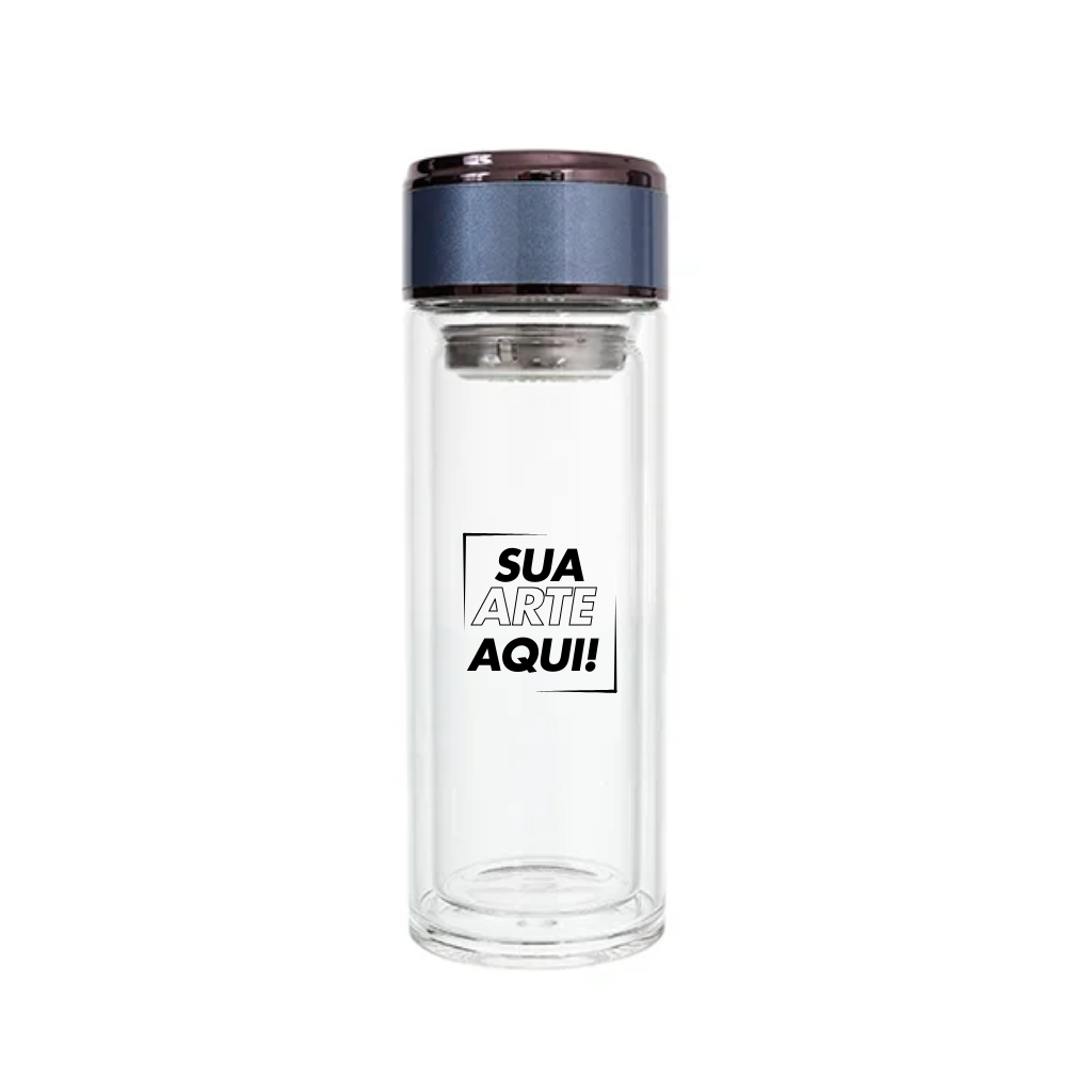 Garrafa de Vidro com Infusor 300ml
