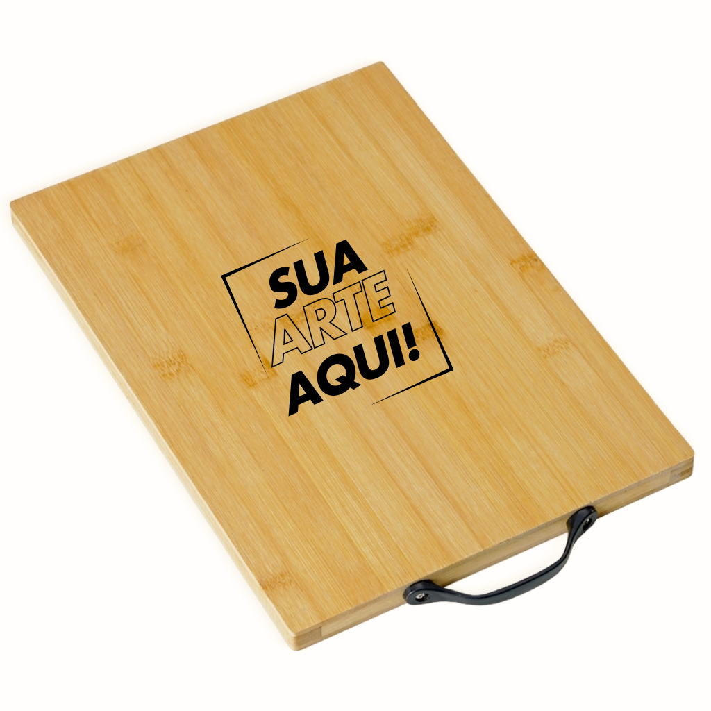 Tábua de Corte Bambu com Alça 34x24cm
