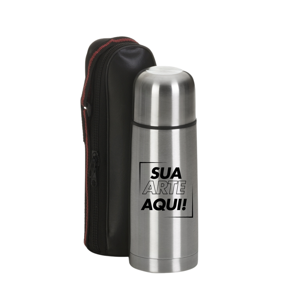 Garrafa Térmica Inox com Estojo 350ml