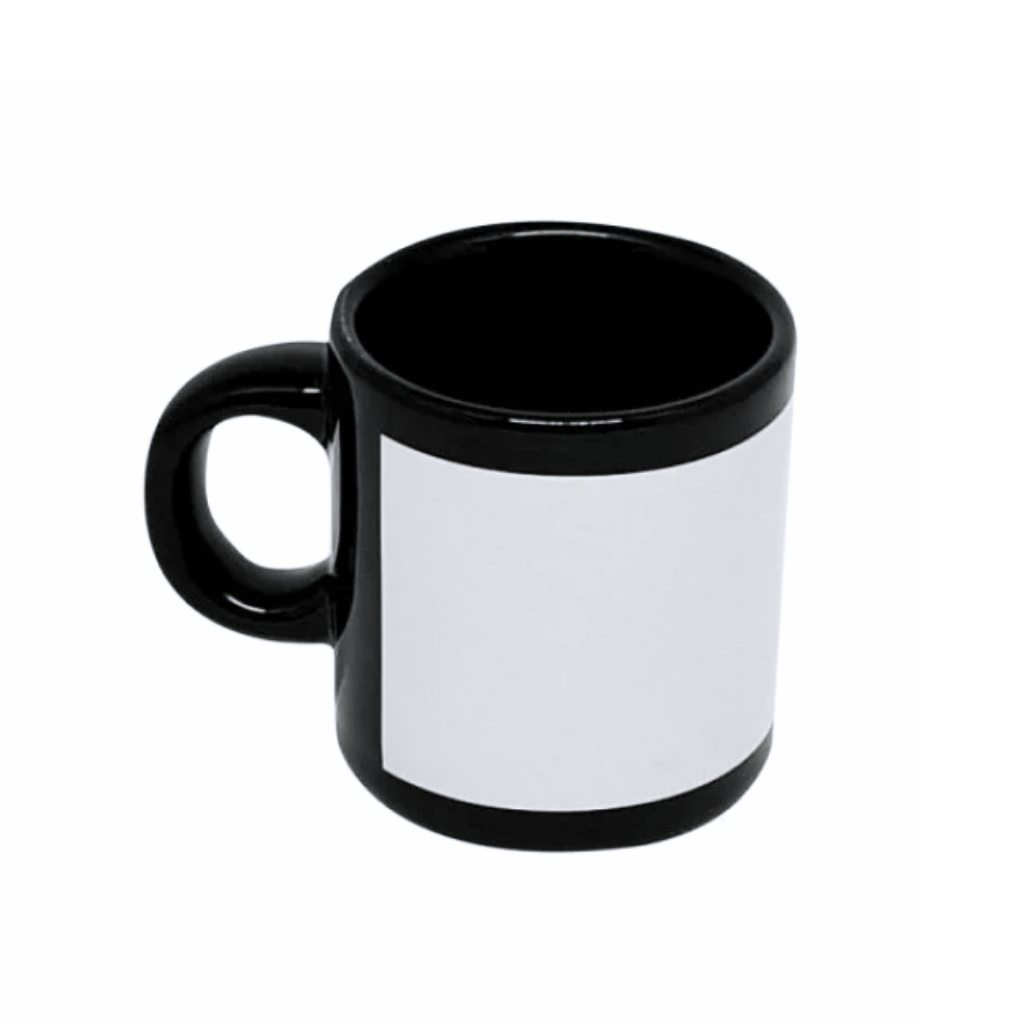 Caneca Preta Tarja Branca 177ml - Imagem 3